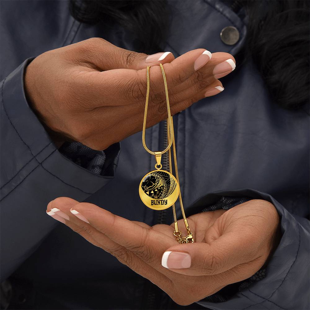 BUNDY Graphic Gold Necklace | Remembrance Necklace